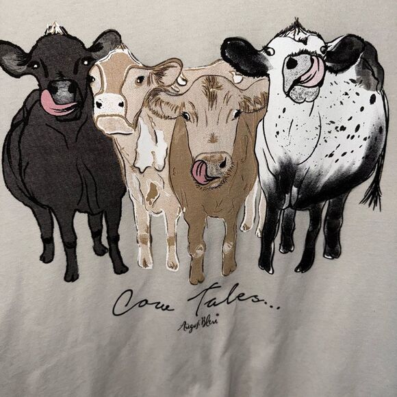 Next Level Apparel Cream Cow Graphic Tee - Picture 2 of 5